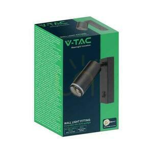 Fali lámpa V-TAC GU10 alumínium fekete kapcsolóval VT-429 3 év garancia small 2