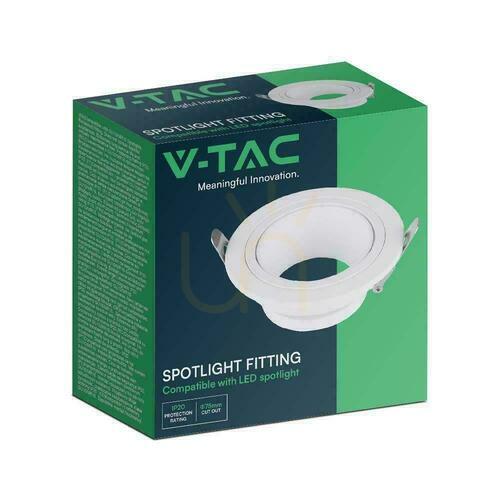 Jelölje be Háló V-TAC GU10 kerek fehér VT-438 3 év garancia