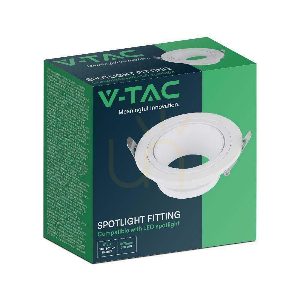 Kilátás Háló V-TAC GU10 kerek fehér VT-438 3 év garancia Háló V-TAC GU10 kerek fehér VT-438 3 év garancia