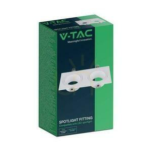 Fehér dupla süllyesztett GU10 lámpatest V-TAC VT-439 small 1
