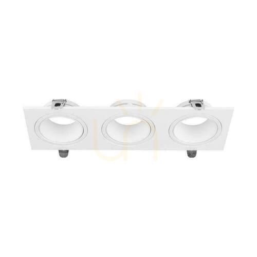 Jelölje be Fehér hármas süllyesztett lámpatest V-TAC VT-441 3×GU10 max. 35 W IP20