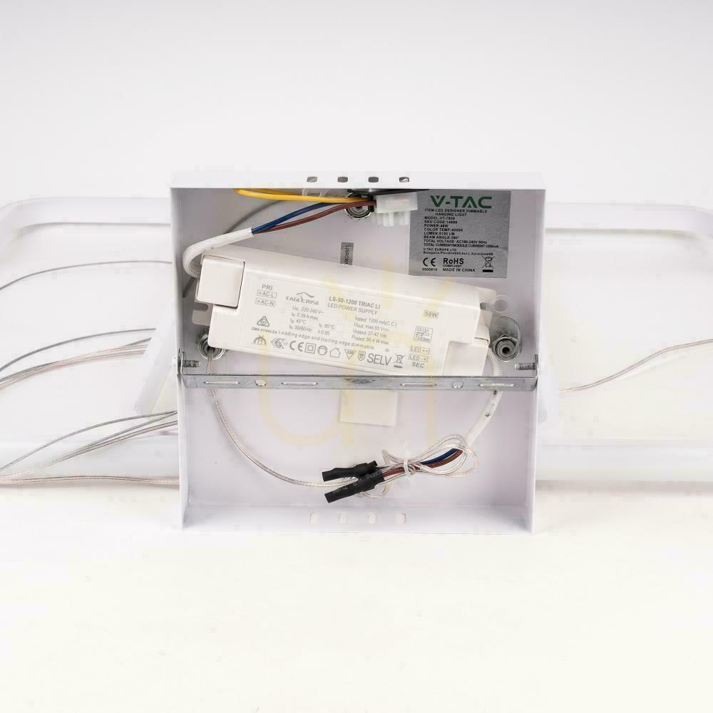 Előnézet V-TAC 48W LED-es függesztett lámpatest Dimmelhető fehér VT-7909 3000K 5150lm V-TAC 48W LED-es függesztett lámpatest Dimmelhető fehér VT-7909 3000K 5150lm