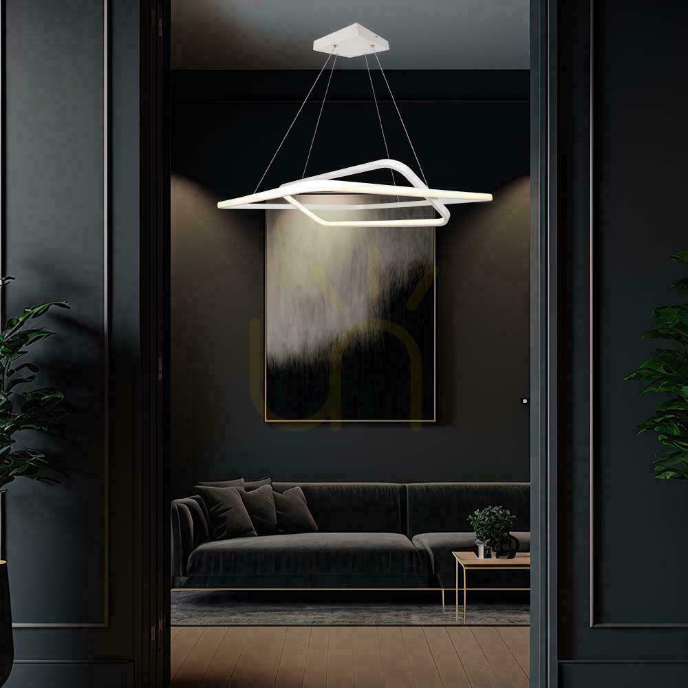Előadás V-TAC 48W LED-es függesztett lámpatest Dimmelhető fehér VT-7909 3000K 5150lm V-TAC 48W LED-es függesztett lámpatest Dimmelhető fehér VT-7909 3000K 5150lm