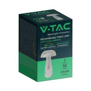 V-TAC 1W LED éjjeliszekrény asztali lámpa 25cm USB töltés Dimmelhető átlátszó VT-1040 3000K-6000K 50lm small 4