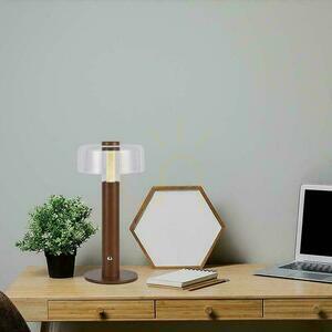 V-TAC 1W LED éjjeliszekrény asztali lámpa 30cm USB töltés Dimmelhető barna VT-1049 3000K 100lm. small 5