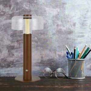 V-TAC 1W LED éjjeliszekrény asztali lámpa 30cm USB töltés Dimmelhető barna VT-1049 3000K 100lm. small 6