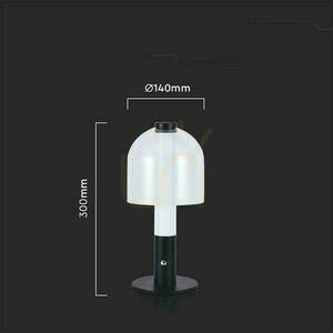 V-TAC VT-1056 LED asztali lámpa, 2 W, 30 cm, fekete, USB-ről tölthető small 2