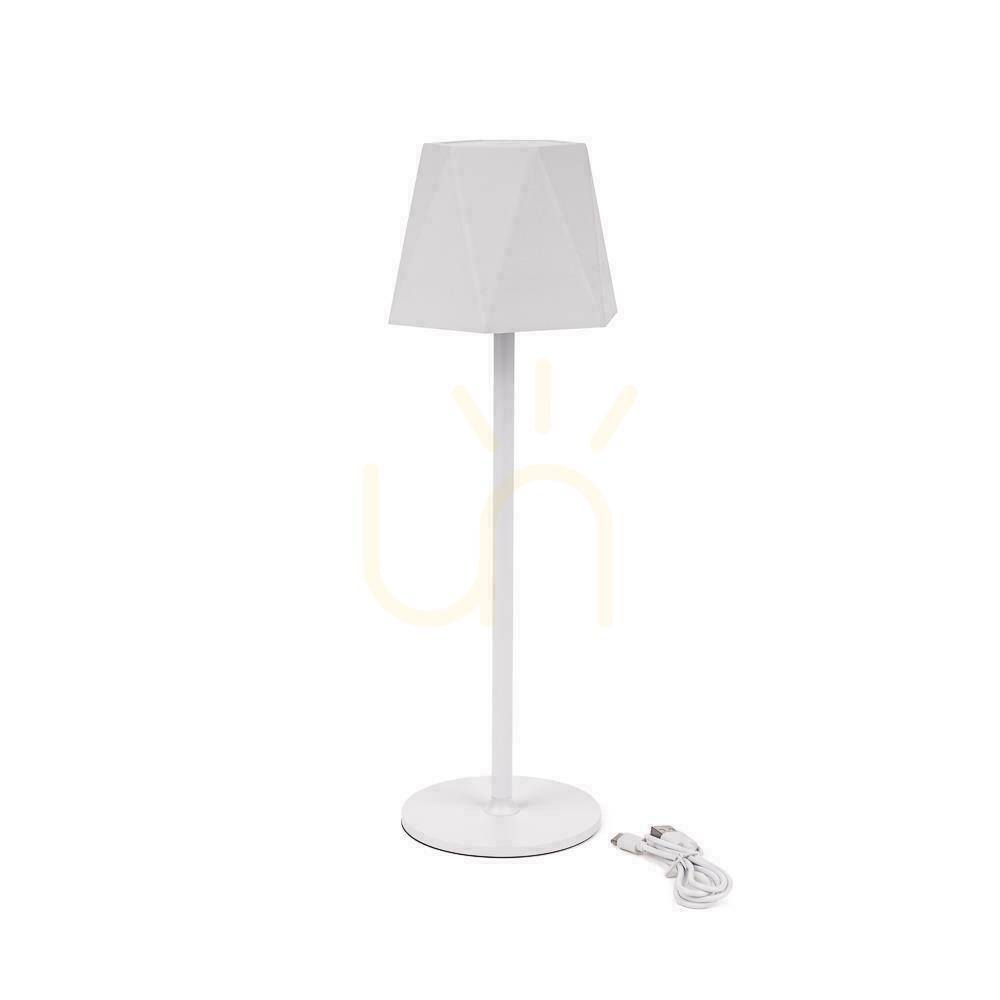 Kijelző V-TAC 4W LED-es éjjeliszekrény asztali lámpa 37cm USB töltés Dimmelhető fehér VT-1034 3000K-6000k 150lm V-TAC 4W LED-es éjjeliszekrény asztali lámpa 37cm USB töltés Dimmelhető fehér VT-1034 3000K-6000k 150lm