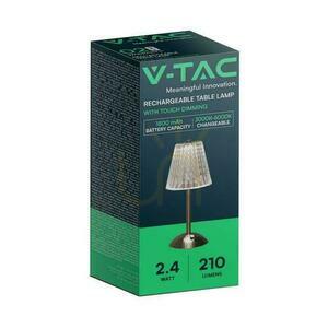 V-TAC 3W LED 29cm-es asztali éjszakai lámpa USB töltés Dimmelhető homokbarna VT-1033 3000K-6000K 210lm 3000K-6000K 210lm small 2