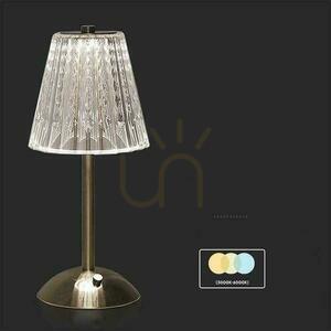 V-TAC 3W LED 29cm-es asztali éjszakai lámpa USB töltés Dimmelhető homokbarna VT-1033 3000K-6000K 210lm 3000K-6000K 210lm small 3