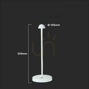 V-TAC VT-1073 LED asztali lámpa, 1,6 W, fehér, fényerőszabályozható, akkumulátoros small 2