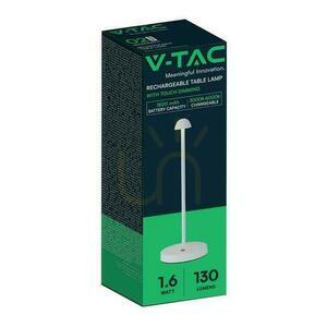 V-TAC VT-1073 LED asztali lámpa, 1,6 W, fehér, fényerőszabályozható, akkumulátoros small 3