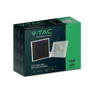 V-TAC Solar LED projektor 50W fehér IP65, távirányító, időzítő VT-300W 6400K 4200lm. small 3