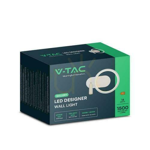 Jelölje be Fali lámpa V-TAC LED 14W White VT-7906 3000K 1500lm.
