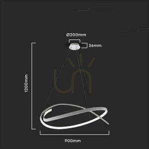 V-TAC 48W LED-es függesztett lámpatest Dimmelhető fehér VT-7916 4000K 5150lm small 1