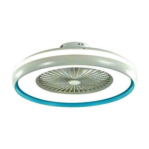Jelölje be V-TAC 45W LED mennyezeti ventilátor RF Pilot CCT kék VT-5022 3000lm