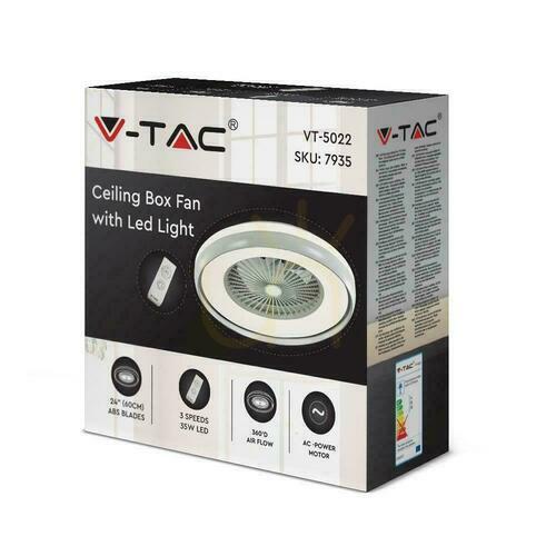 Jelölje be V-TAC 45W LED Pilot RF CCT CCT mennyezeti ventilátor szürke VT-5022 3000lm