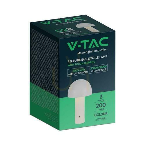 Jelölje be V-TAC 1W LED éjjeliszekrény lámpa 25cm USB töltés Dimmelhető arany VT-1047 3000K-6000K 200lm.