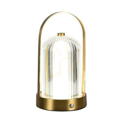 Jelölje be V-TAC 1W LED éjjeliszekrény asztali lámpa 22cm USB töltés Dimmelhető arany VT-1057 3000K-6000K 55lm
