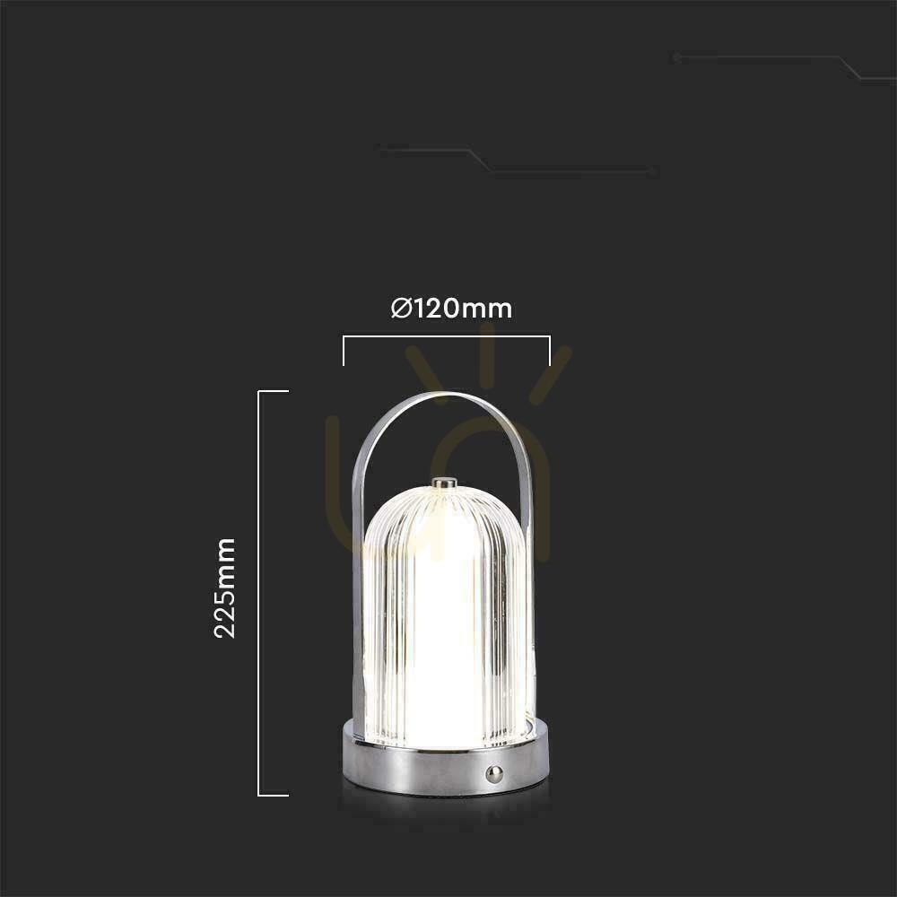 Előnézet V-TAC 1W LED éjjeliszekrény asztali lámpa 22cm USB töltés Dimmelhető króm VT-1057 3000K-6000K 55lm V-TAC 1W LED éjjeliszekrény asztali lámpa 22cm USB töltés Dimmelhető króm VT-1057 3000K-6000K 55lm