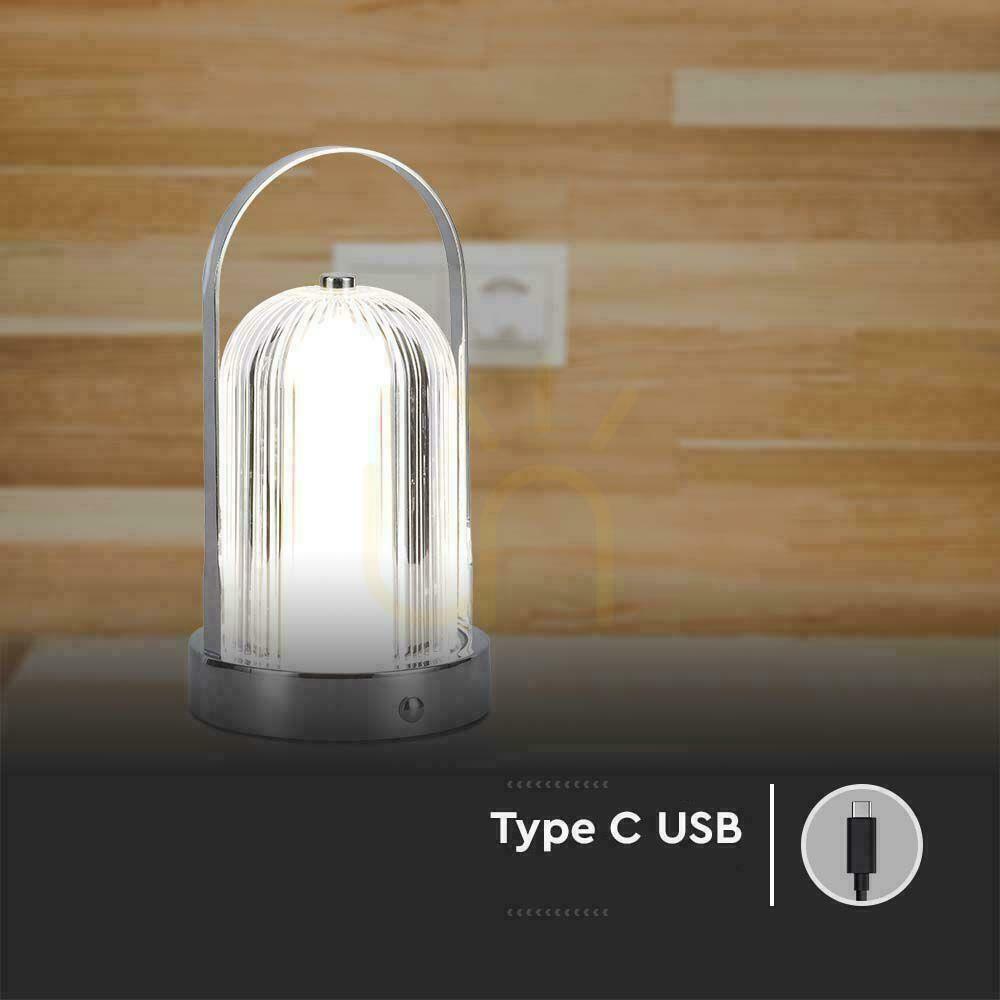 Előadás V-TAC 1W LED éjjeliszekrény asztali lámpa 22cm USB töltés Dimmelhető króm VT-1057 3000K-6000K 55lm V-TAC 1W LED éjjeliszekrény asztali lámpa 22cm USB töltés Dimmelhető króm VT-1057 3000K-6000K 55lm