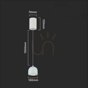 V-TAC LED függesztett lámpatest 8,5W 162cm Fehér VT-7794 3000K 850lm small 4