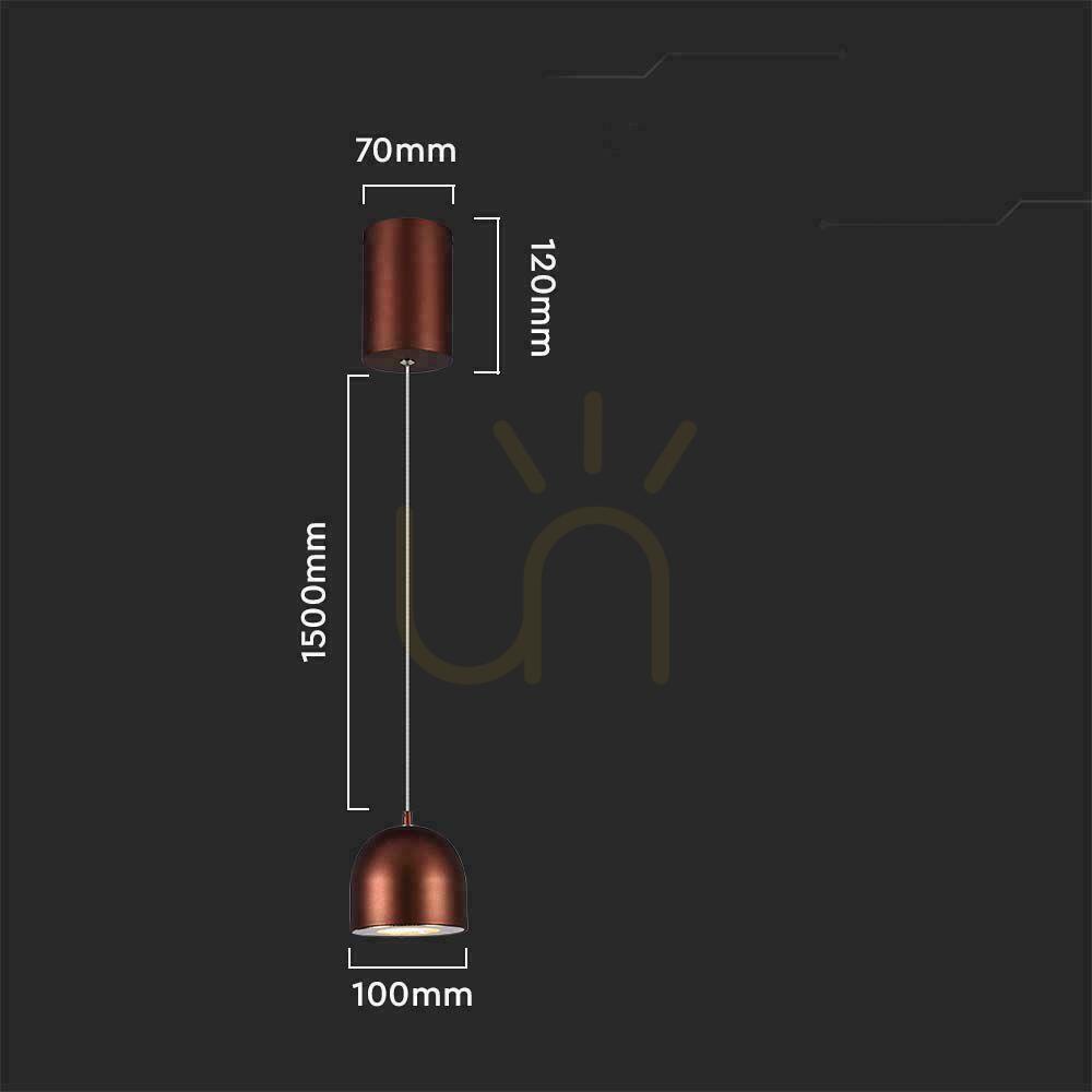 Előadás V-TAC LED függesztett lámpatest 8.5W 162cm Bronz VT-7794 3000K 850lm V-TAC LED függesztett lámpatest 8.5W 162cm Bronz VT-7794 3000K 850lm