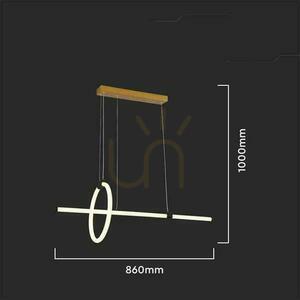 V-TAC 16W LED-es függesztett lámpatest Fekete VT-7818 3000K 1820lm 1 V-TAC 16W LED-es függesztett lámpatest Fekete VT-7818 3000K 1820lm small 1