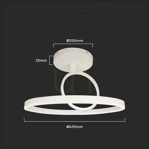 Jelölje be V-TAC LED 37W White VT-7907 4000K 4000lm mennyezeti lámpatest.