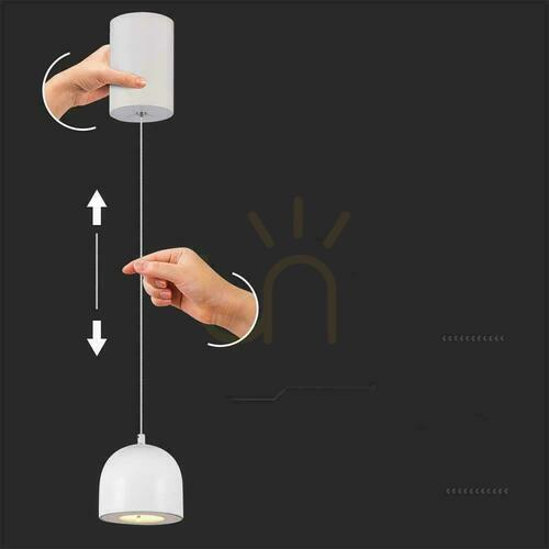 Jelölje be V-TAC LED függesztett lámpatest 8.5W 100cm Állítható, érintőkapcsoló Szürke VT-7795 3000K 850lm