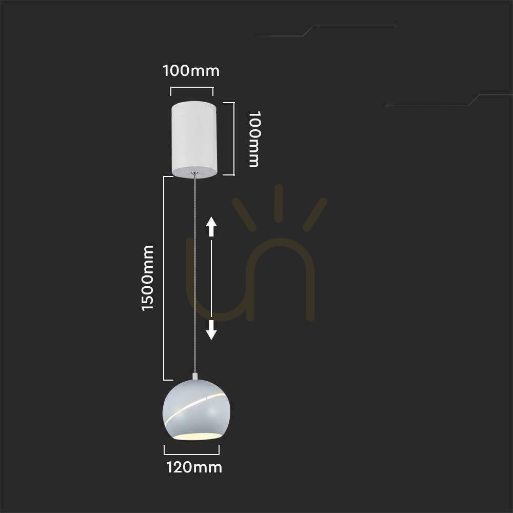 Előadás V-TAC LED függesztett lámpatest 8.5W 150cm állítható fehér VT-7797 3000K 850lm V-TAC LED függesztett lámpatest 8.5W 150cm állítható fehér VT-7797 3000K 850lm