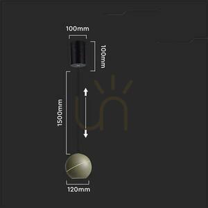 V-TAC LED függesztett lámpatest 8.5W 150cm állítható arany pezsgő VT-7797 3000K 850lm 1 V-TAC LED függesztett lámpatest 8.5W 150cm állítható arany pezsgő VT-7797 3000K 850lm small 1
