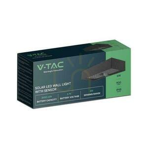 V-TAC 6W mozgásérzékelő fekete VT-406 4000K 900lm napelemes fali kerti fali lámpa. 1 V-TAC 6W mozgásérzékelő fekete VT-406 4000K 900lm napelemes fali kerti fali lámpa. small 1