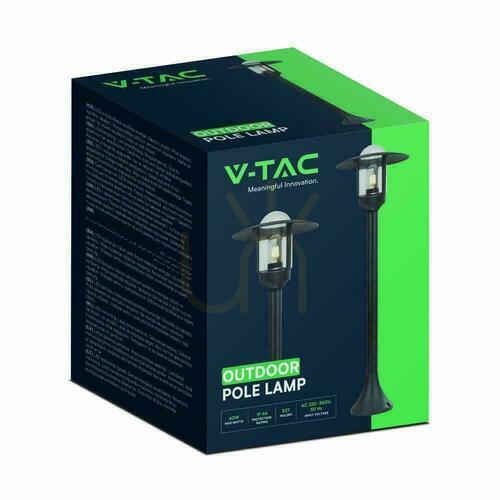 Jelölje be Kerti lámpatest V-TAC E27 Pole 97cm Fekete MAT IP44 VT-1159 3 év garancia