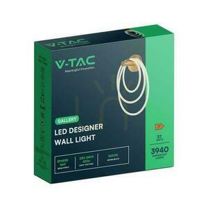V-TAC 37W LED fali lámpa 34x46cm Gold Mat VT-7927 3000K 3940lm. small 1