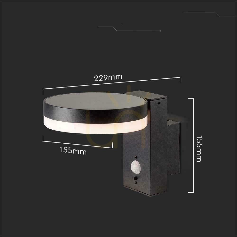 Előnézet Kerti fali lámpa Solar V-TAC 5.5W LED mozgásérzékelő kerek IP54 VT-1147 3000K 220lm 3 év garancia 3 év garancia Kerti fali lámpa Solar V-TAC 5.5W LED mozgásérzékelő kerek IP54 VT-1147 3000K 220lm 3 év garancia 3 év garancia