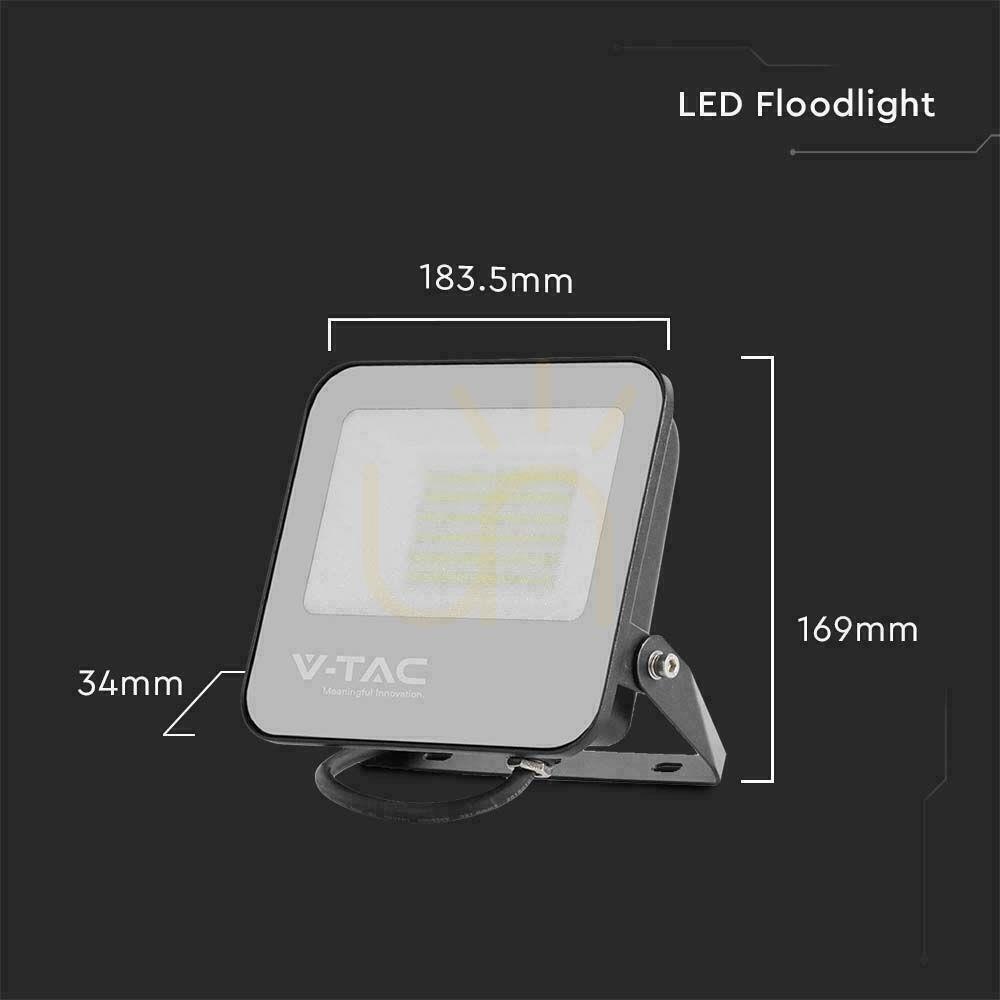 Előadás V-TAC LED projektor 50W 185Lm/W Fekete VT-4456 6500K 9250lm V-TAC LED projektor 50W 185Lm/W Fekete VT-4456 6500K 9250lm