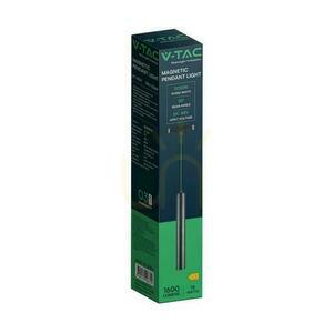 48V V-TAC 15W LED 30st fekete VT-4214 4000K 1600lm felfüggesztett mágneses sínes lámpatest 3 év garancia 3 év garancia small 1
