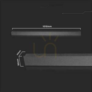 LED Line V-TAC 16W IP65 Fekete 100cm VT-1176 3000K 2035lm Falra szerelhető. 6 LED Line V-TAC 16W IP65 Fekete 100cm VT-1176 3000K 2035lm Falra szerelhető. small 6