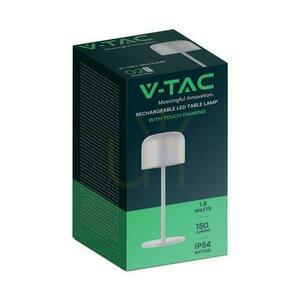 V-TAC VT-1181 újratölthető LED asztali lámpa, 1,5 W, fehér, 21 cm, 2700–5700 K small 1