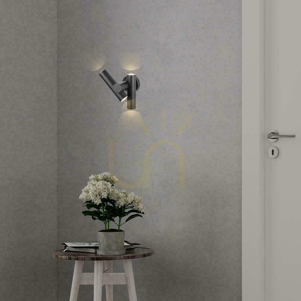 Kilátás Fali lámpa V-TAC 6W LED IP44 Fekete VT-1186 3000K 620lm. Fali lámpa V-TAC 6W LED IP44 Fekete VT-1186 3000K 620lm.