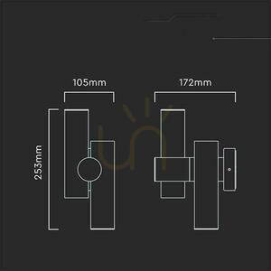 V-TAC VT-1186 fehér LED fali lámpa 6 W 3000 K IP44 small 2
