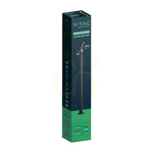 Jelölje be V-TAC 4W LED kerti oszlop 100CM fekete IP44 VT-1187 3000K 390lm.