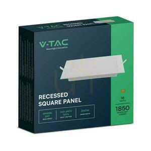 V-TAC süllyesztett LED Panel Premium Downlight 18W négyzet 220x220 VT-61018 3000K 1850lm. small 4