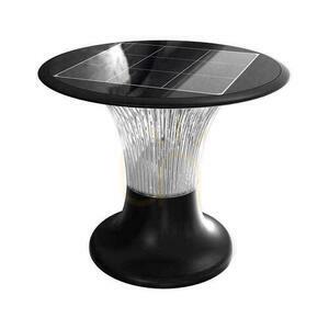 V-TAC 15W LED Solar Garden Pole IP65 CCT mozgásérzékelő fekete 26cm VT-426 6000K + 4000K 2200lm 3 év garancia 3 év garancia small 0