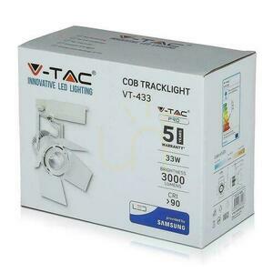 V-TAC VT-433-W sínes spotlámpa 33 W LED Samsung COB 3 fázisú fehér 3000 K 2640 lm CRI 90+ small 2
