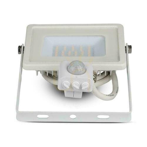 Jelölje be V-TAC 30W SAMSUNG CHIP LED kivetítő mozgásérzékelő Cut-OFF funkció Fehér VT-30-S-W 3000K 2400lm 5 év garancia
