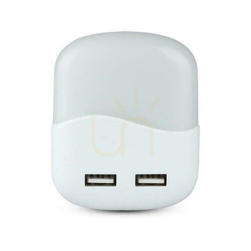 Jelölje be LED éjjeli lámpa USB V-TAC SAMSUNG CHIP négyzet VT-84-SQ 3000K 10lm