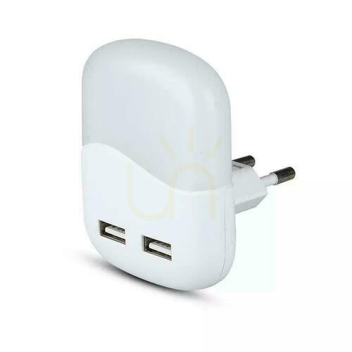 Jelölje be LED éjjeli lámpa USB V-TAC SAMSUNG CHIP négyzet VT-84-SQ 3000K 10lm