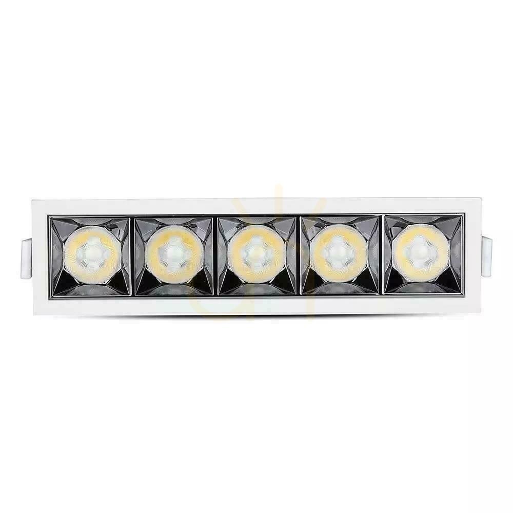 Kilátás V-TAC Downlight SAMSUNG CHIP 20W UGR19 CRI90+ 12st VT-2-21 5700K 1600lm 5 év garancia lámpatest V-TAC Downlight SAMSUNG CHIP 20W UGR19 CRI90+ 12st VT-2-21 5700K 1600lm 5 év garancia lámpatest